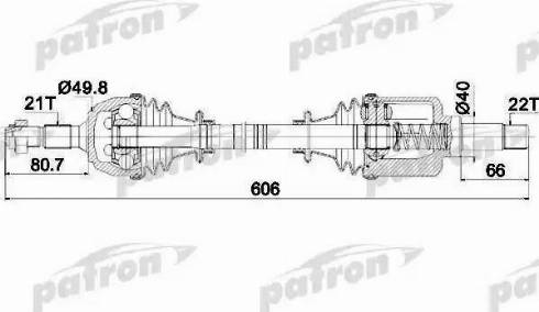 Patron PDS0080 - Приводной вал autosila-amz.com