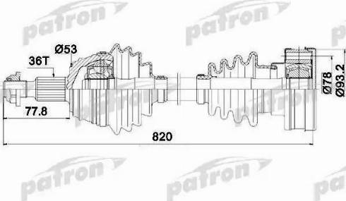 Patron PDS0083 - Приводной вал autosila-amz.com