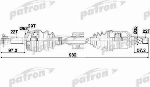 Patron PDS0193 - Приводной вал autosila-amz.com