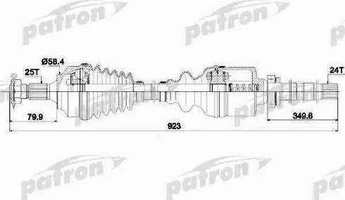 Patron PDS0146 - Приводной вал autosila-amz.com