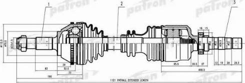 Patron PDS0161 - Приводной вал autosila-amz.com