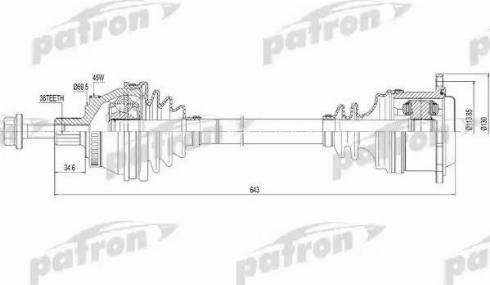 Patron PDS0110 - Приводной вал autosila-amz.com