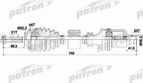 Patron PDS0117 - Приводной вал autosila-amz.com