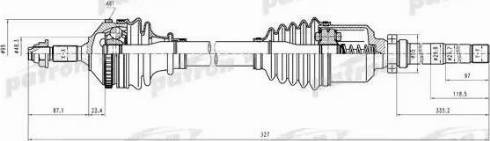 Patron PDS0390 - Приводной вал autosila-amz.com