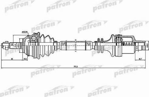 Patron PDS0300 - Приводной вал autosila-amz.com