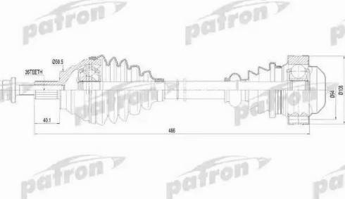 Patron PDS0252 - Приводной вал autosila-amz.com