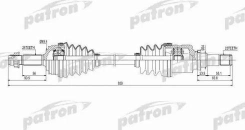 Patron PDS0260 - Приводной вал autosila-amz.com