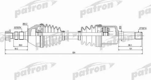 Patron PDS0270 - Приводной вал autosila-amz.com