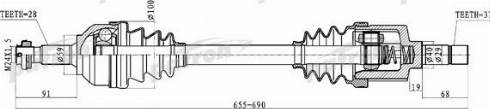 Patron PDS0277 - Приводной вал autosila-amz.com