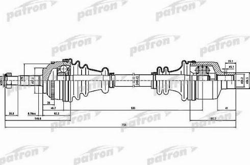 Patron PDS1432 - Приводной вал autosila-amz.com