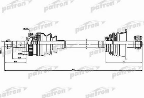 Patron PDS1601 - Шарнир, ШРУС, приводной вал autosila-amz.com