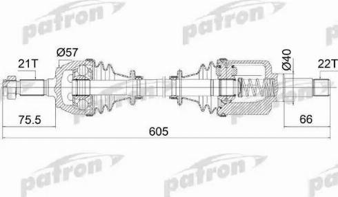 Patron PDS1062 - Приводной вал autosila-amz.com