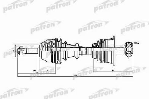 Patron PDS1074 - Приводной вал autosila-amz.com