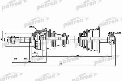 Patron PDS1397 - Приводной вал autosila-amz.com