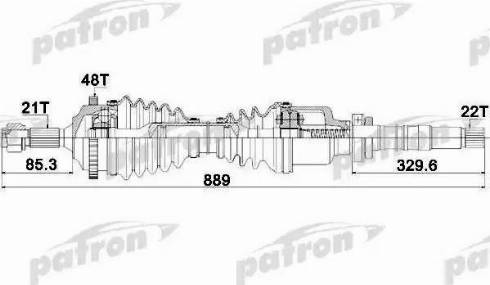 Patron PDS1382 - Приводной вал autosila-amz.com