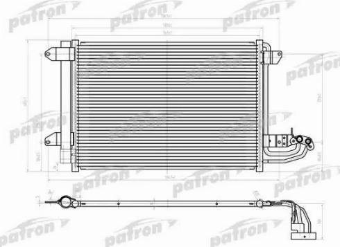 Patron PRS1156 - Конденсатор кондиционера autosila-amz.com