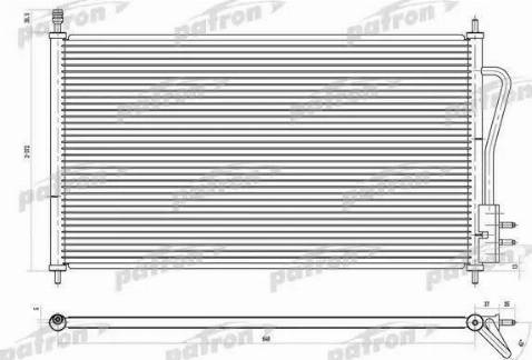 Patron PRS1103 - Конденсатор кондиционера autosila-amz.com