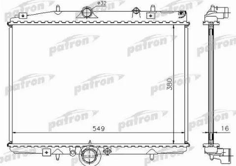 Patron PRS3412 - Радиатор, охлаждение двигателя autosila-amz.com