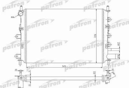 Patron PRS3435 - Радиатор, охлаждение двигателя autosila-amz.com