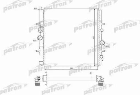 Patron PRS3506 - Радиатор, охлаждение двигателя autosila-amz.com