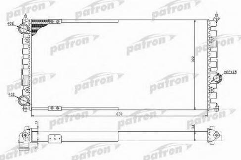 Patron PRS3521 - Радиатор, охлаждение двигателя autosila-amz.com