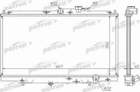 Patron PRS3093 - Радиатор, охлаждение двигателя autosila-amz.com