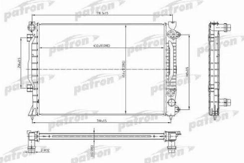 Patron PRS3010 - Радиатор, охлаждение двигателя autosila-amz.com