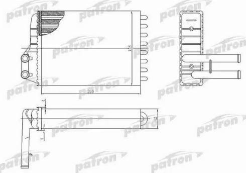 Patron PRS2016 - Теплообменник, отопление салона autosila-amz.com