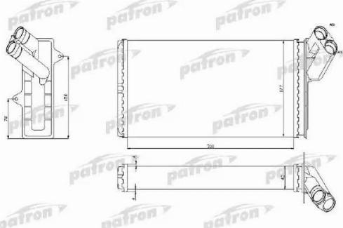 Patron PRS2020 - Теплообменник, отопление салона autosila-amz.com