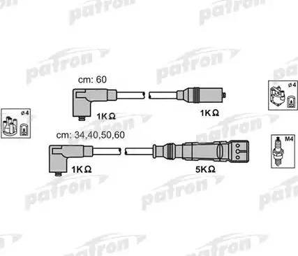 Patron PSCI1003 - Комплект проводов зажигания autosila-amz.com