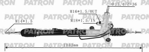 Patron PSG3052 - Зубчатая рейка, рулевой механизм autosila-amz.com