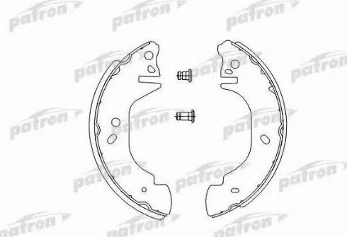 Patron PSP542 - Комплект тормозных колодок, барабанные autosila-amz.com