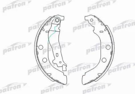 Patron PSP547 - Комплект тормозных колодок, барабанные autosila-amz.com