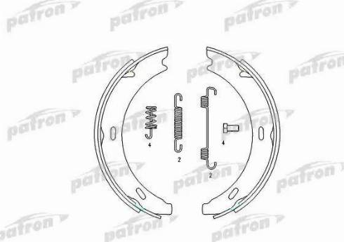 Patron PSP196 - Комплект тормозов, ручник, парковка autosila-amz.com