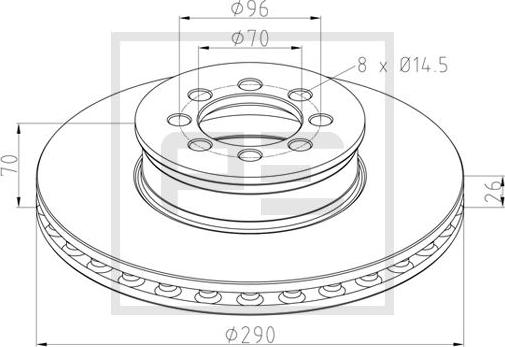 PE Automotive 016.648-00A - Тормозной диск autosila-amz.com