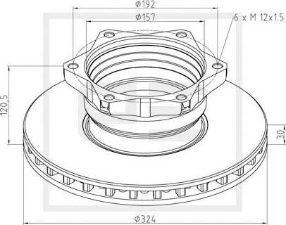 PE Automotive 016.653-00A - Тормозной диск autosila-amz.com