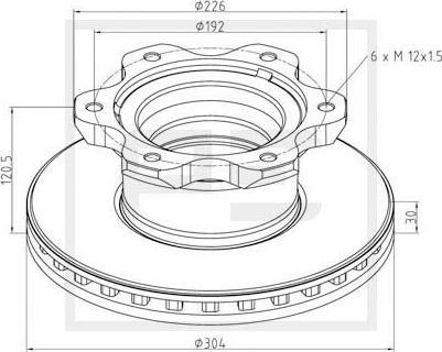 PE Automotive 016.660-00A - Тормозной диск autosila-amz.com