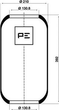 PE Automotive 084.007-70A - Кожух пневматической рессоры autosila-amz.com