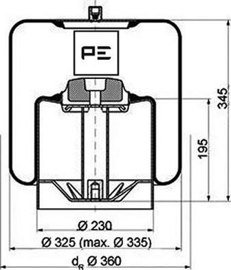 PE Automotive 084.115-73A - Кожух пневматической рессоры autosila-amz.com