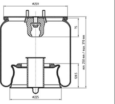 PE Automotive 084.325-71A - Кожух пневматической рессоры autosila-amz.com