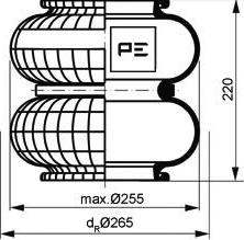 PE Automotive 084.205-71A - Кожух пневматической рессоры autosila-amz.com