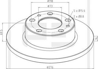 PE Automotive 026.668-10A - Тормозной диск autosila-amz.com