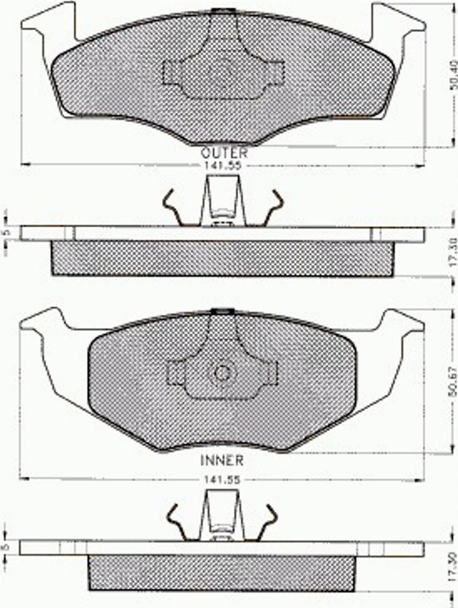 Pex 7.438 - Тормозные колодки, дисковые, комплект autosila-amz.com