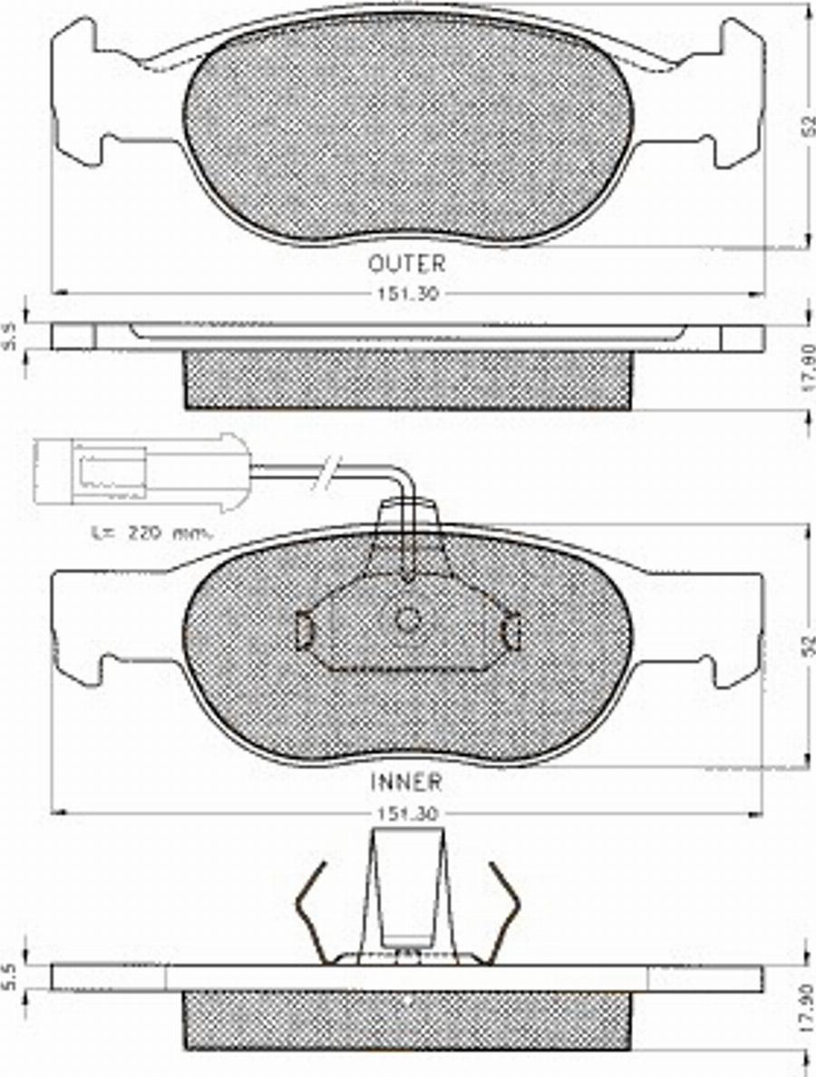 Pex 7432S - Тормозные колодки, дисковые, комплект autosila-amz.com