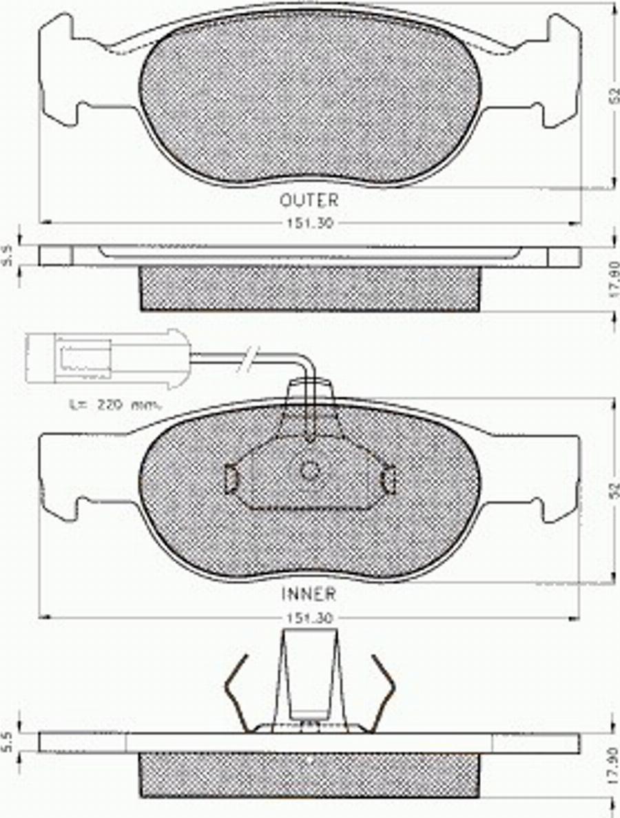 Pex 7.432 - Тормозные колодки, дисковые, комплект autosila-amz.com