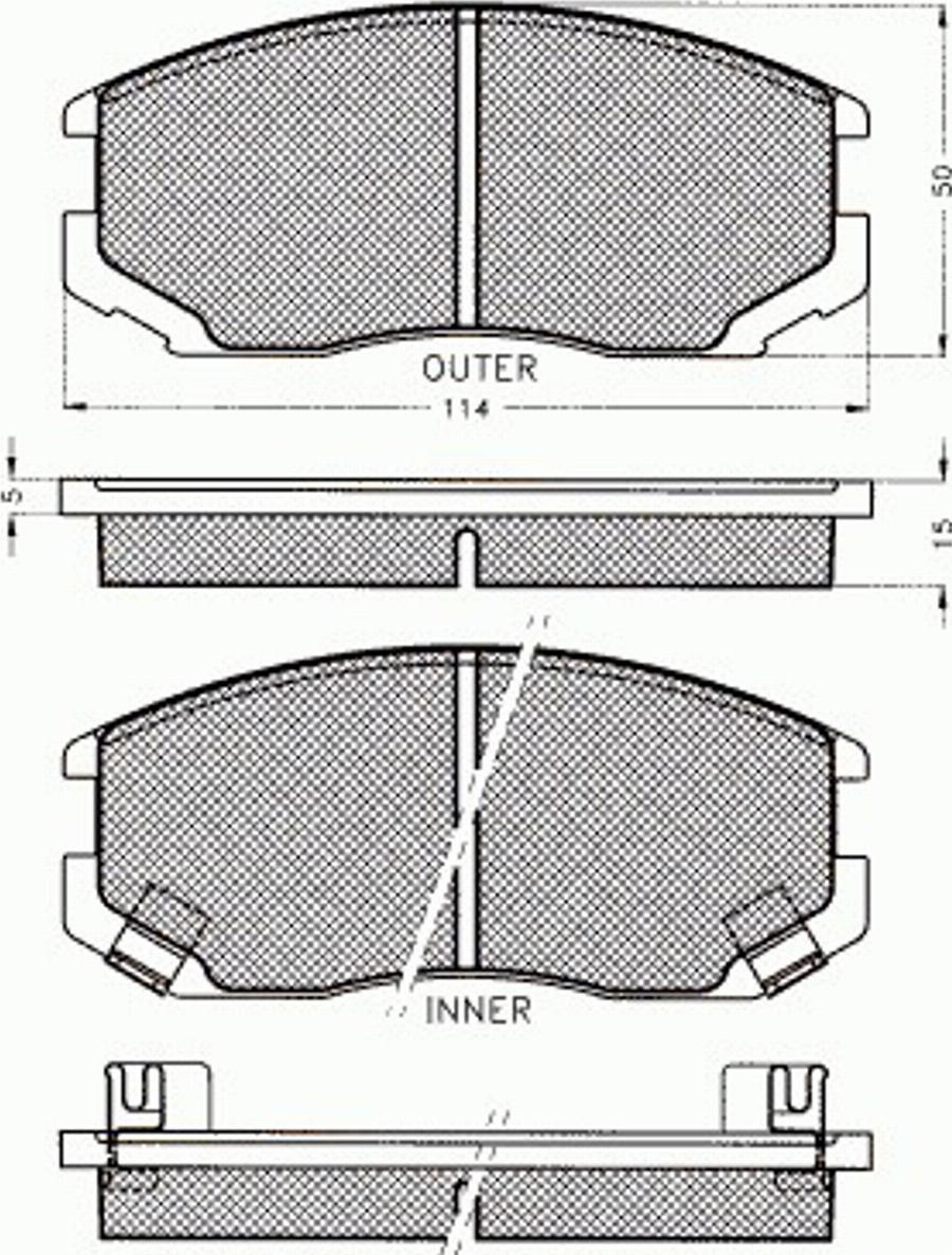 Pex 7437 - Тормозные колодки, дисковые, комплект autosila-amz.com