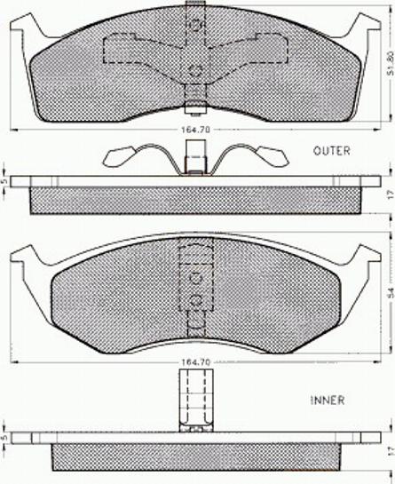 Pex 7422 - Тормозные колодки, дисковые, комплект autosila-amz.com