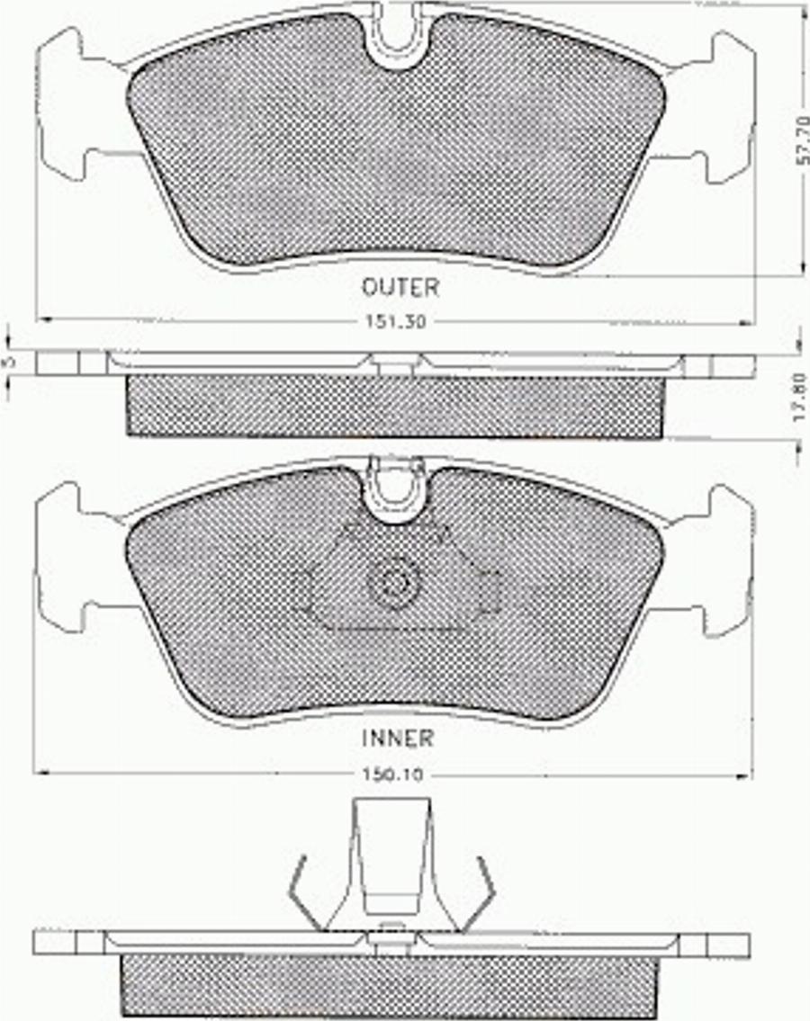 Pex 7.513 - Тормозные колодки, дисковые, комплект autosila-amz.com