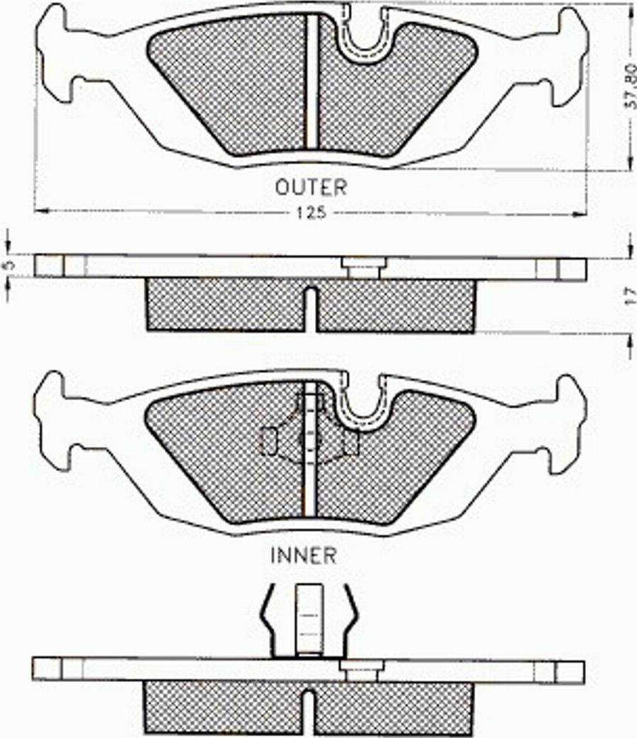 Pex 7072 - Тормозные колодки, дисковые, комплект autosila-amz.com