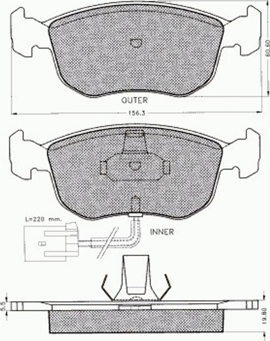 Pex 7373 - Тормозные колодки, дисковые, комплект autosila-amz.com